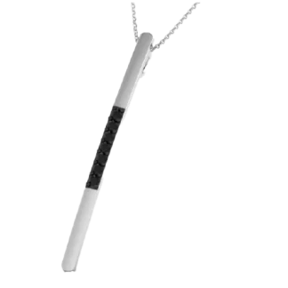<div class="tituloColor">Dije de plata </div><div class="tituloColorD">espiga de circón negro </div>